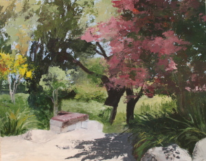 Painting, Oil: "Hummingbird Tree" by Stacey Gustafson