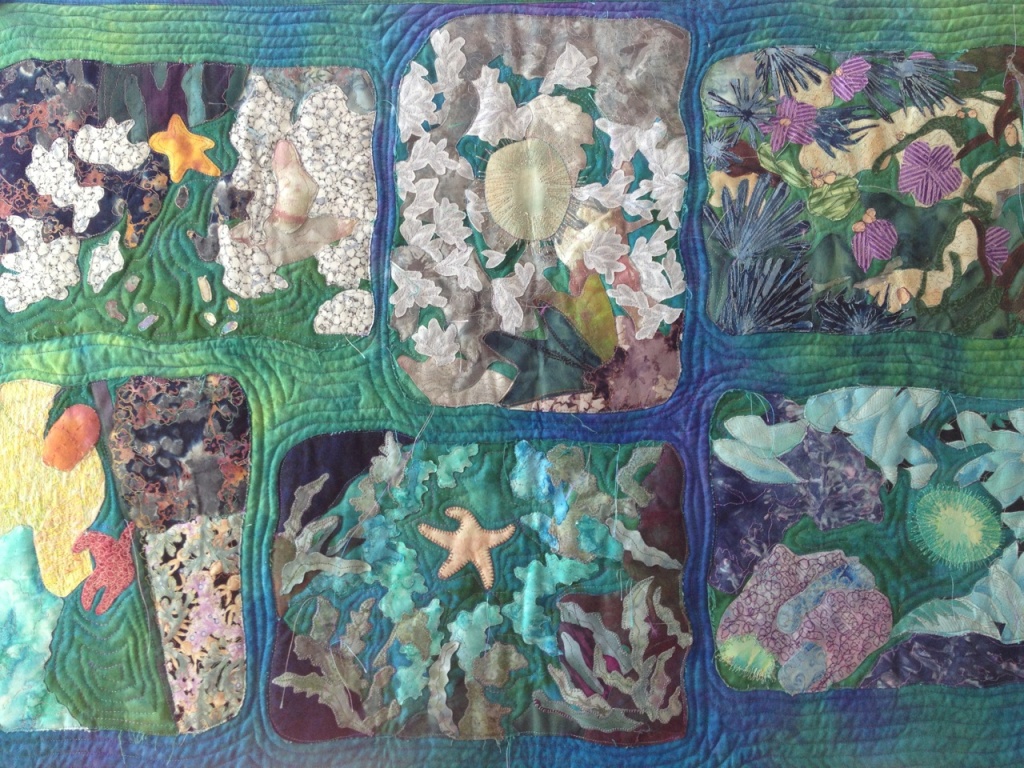 Quilt (original design): "Tidepools" by Diane Loveitt